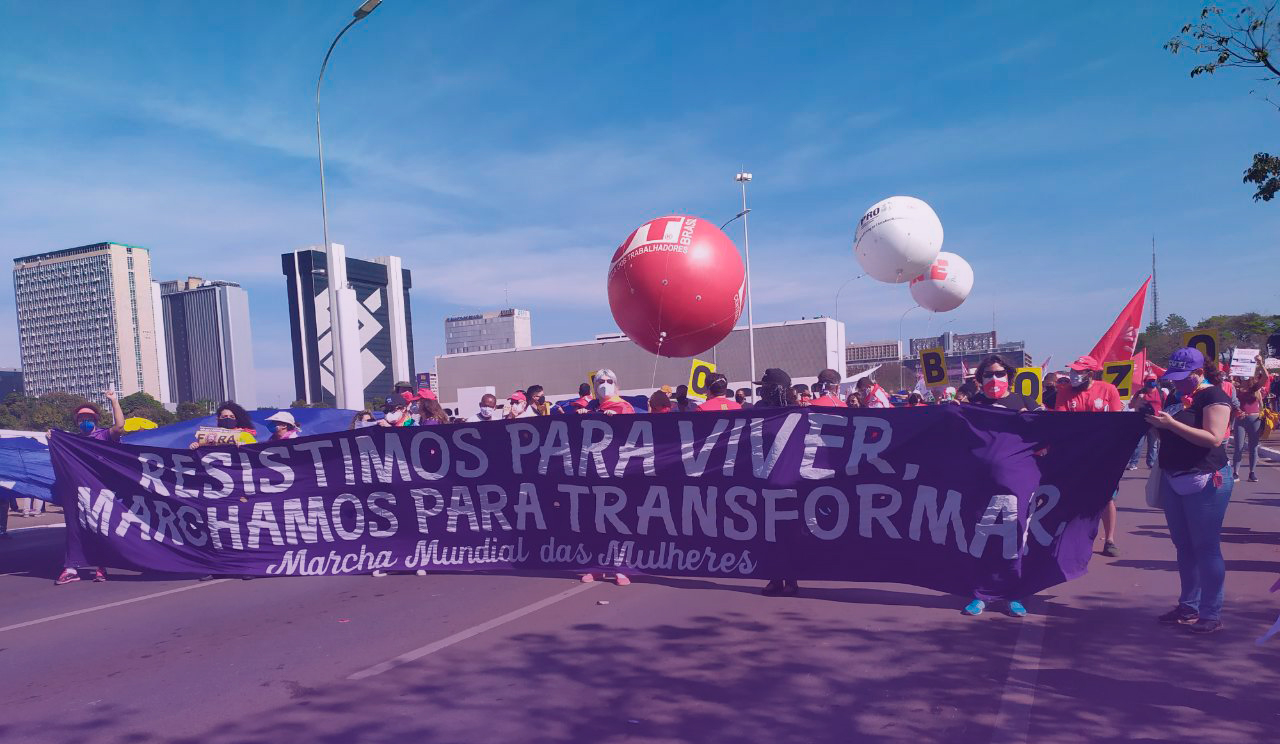 Despedida de Nalu Faria  Marcha Mundial das Mulheres